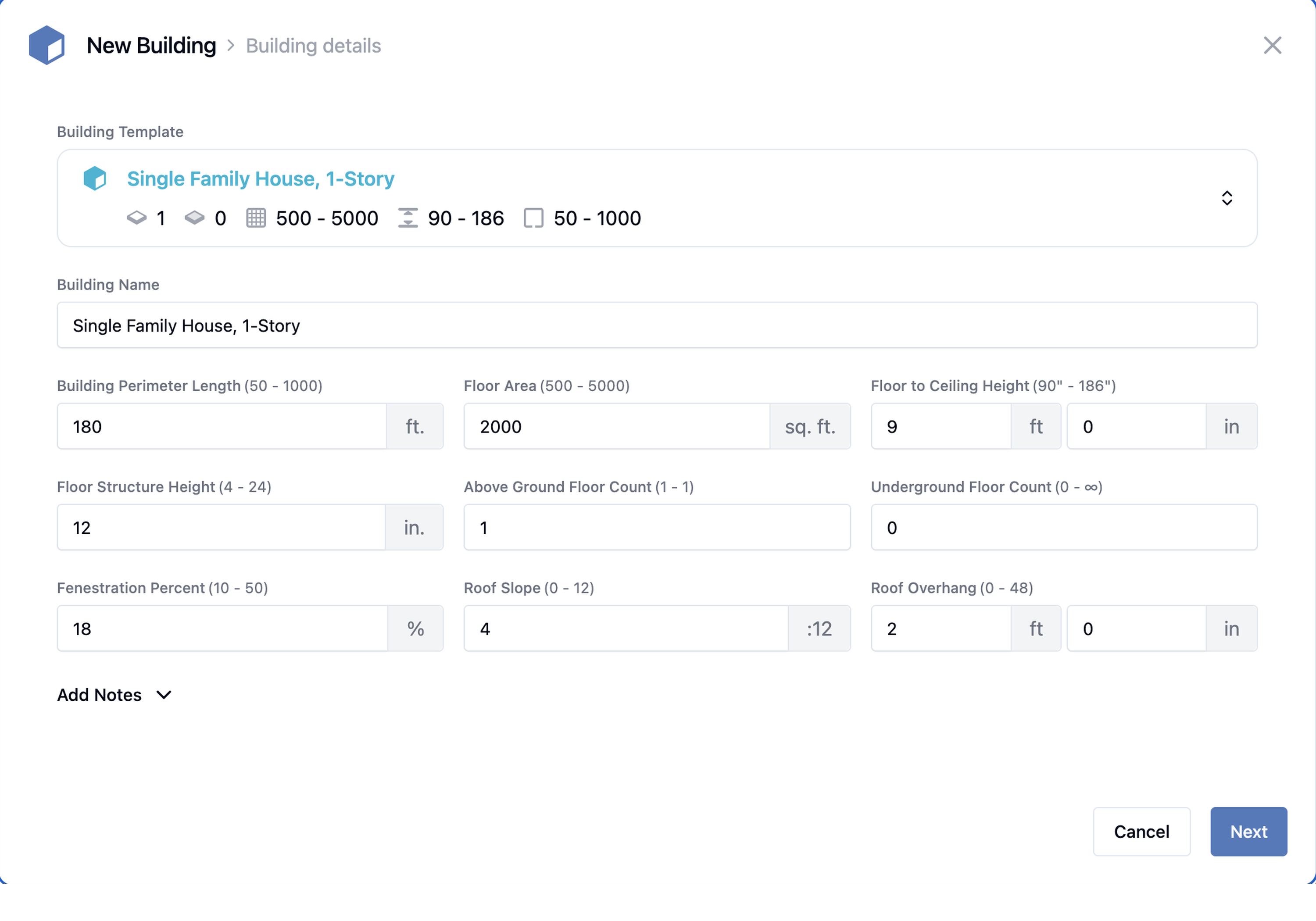 Define your building